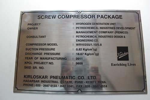 Stainless Steel Etched Nameplate 05