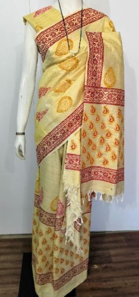 Printed Khadi Cotton Mekhela Saree 01