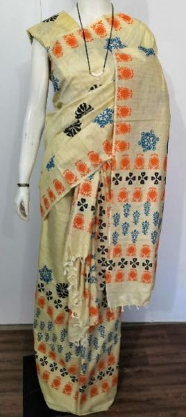 Printed Khadi Cotton Mekhela Saree 02