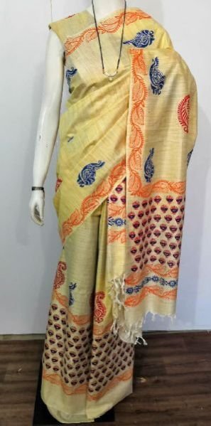 Printed Khadi Cotton Mekhela Saree 04