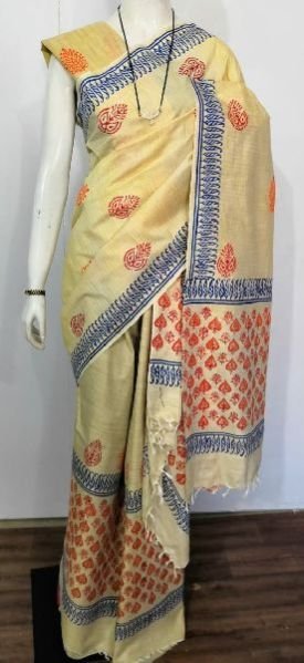 Printed Khadi Cotton Mekhela Saree 07