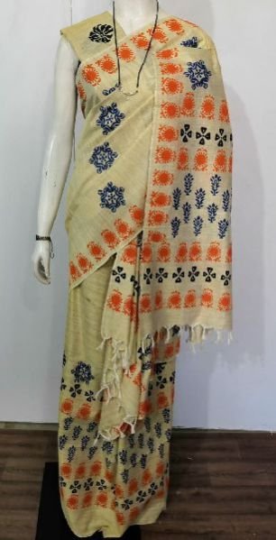 Printed Khadi Cotton Mekhela Saree 20