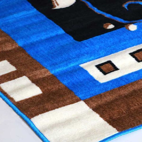 Blue & Brown Viscose Traditional Carpet 03