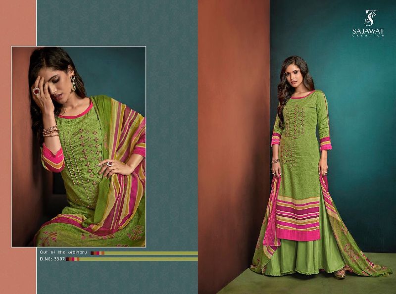 3307 Heavy Pashmina Palazzo Suit