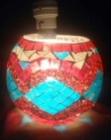 JSE-141 Glass T-Light Mosaic Hanging Lamp