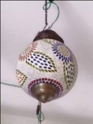 JSE-192 Glass T-Light Mosaic Hanging Lamp