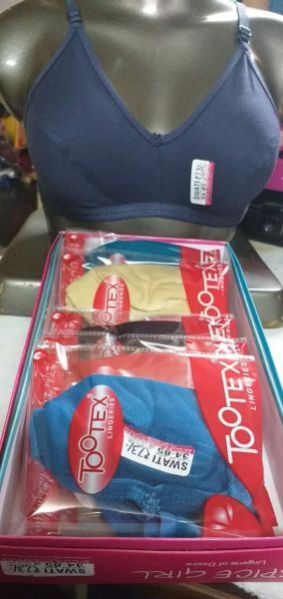 Ladies Plain Blue Bra 02