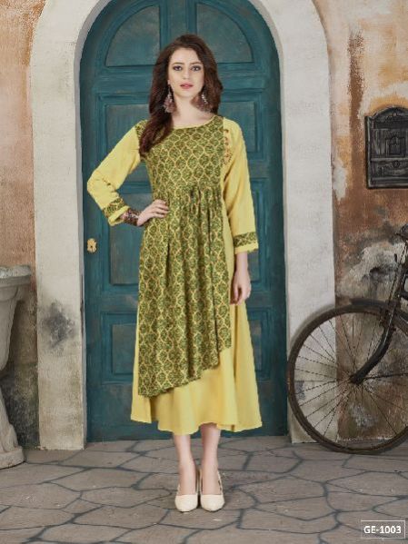 GE-1003 GLAM VOL-1 Rayon Cotton Kurti