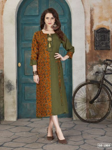 GE-1006 GLAM VOL-1 Rayon Cotton Kurti