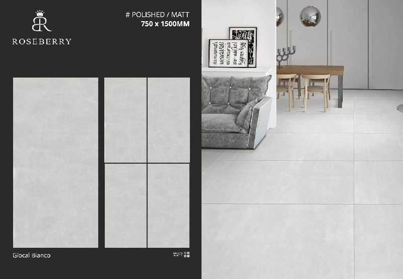 Glocal Bianco Polished Matt Finish Floor Tile