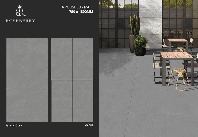 Glocal Grey Matt Finish Floor Tile
