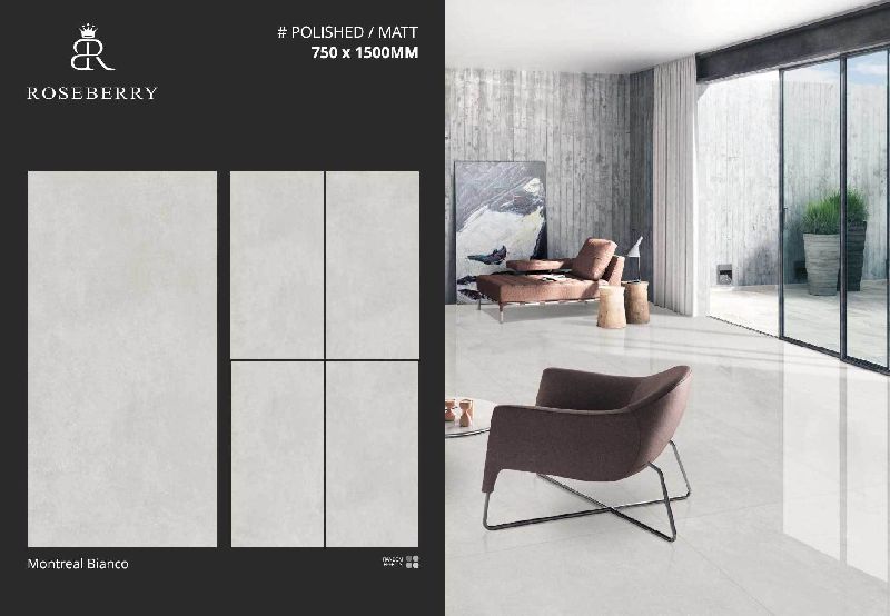 Montreal Bianco Polished Matt Finish Floor Tile