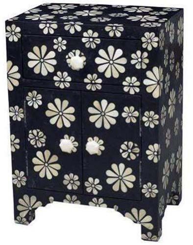 MB205 Bone Inlay Bedside Table