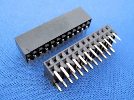 2.54mm female header dual rows dip 90
