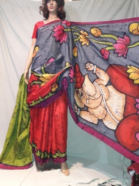 Batik Printed Cotton Saree 03