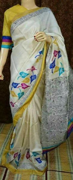 Block Printed Silk Saree 01