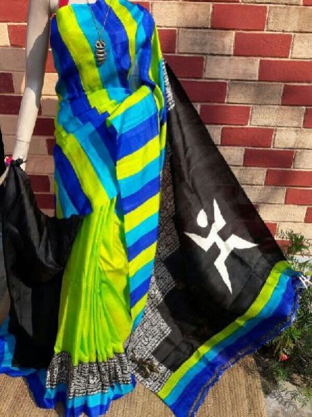 Block Printed Silk Saree 02