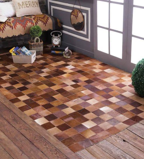 Patch Work Leather Carpets 07