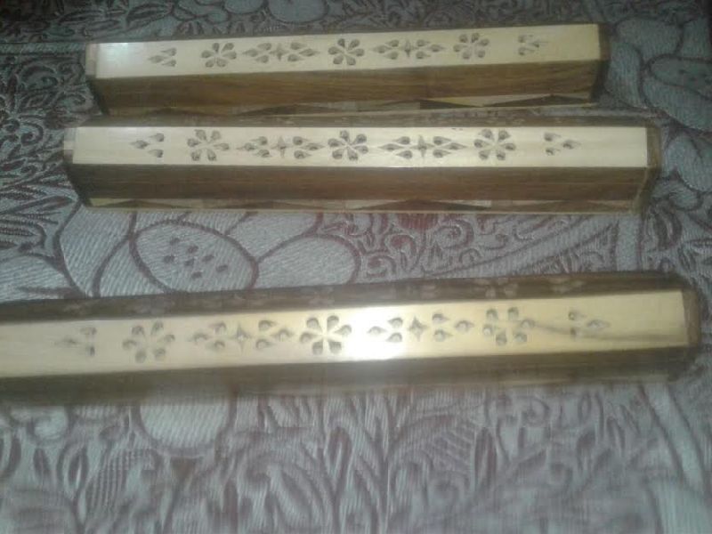 NRWC-15006 Sheesham Wood Incense Coffin Burner Box