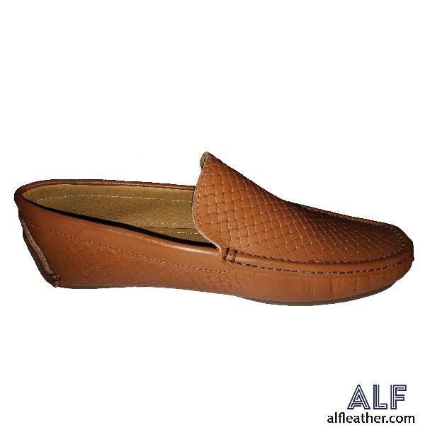 Mens Brown Leather Loafer Shoes 03