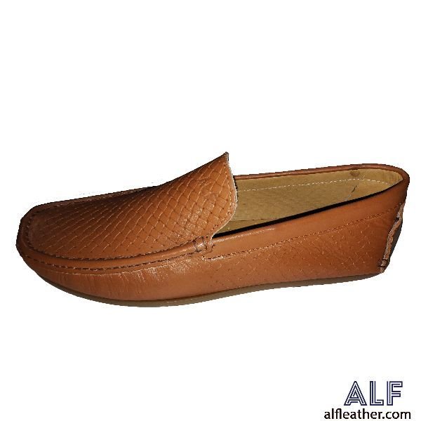 Mens Brown Leather Loafer Shoes 04