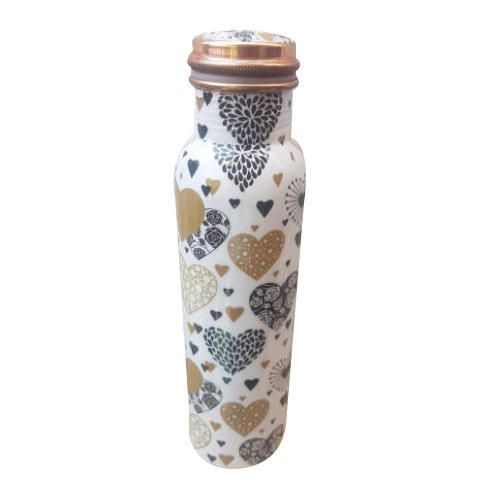 Fancy Printed Meena Copper Bottle 02