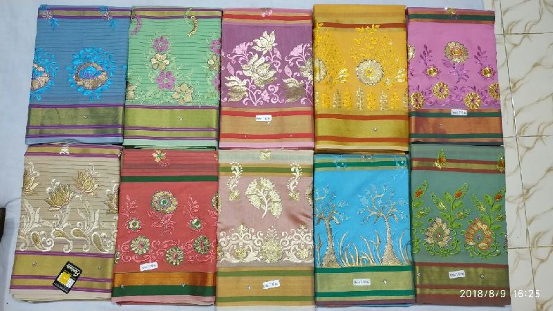 Chanderi Embroidered Sarees 04