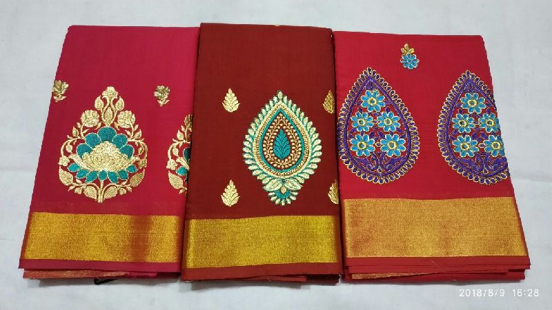 Chanderi Embroidered Sarees 06