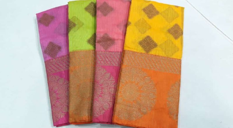 Chanderi Plain Sarees 08