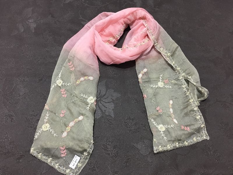 Chiffon Embroidered Stoles 05