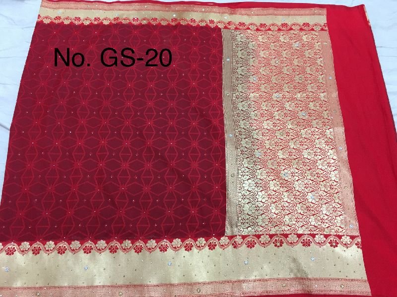Georgette Embroidered Sarees 01