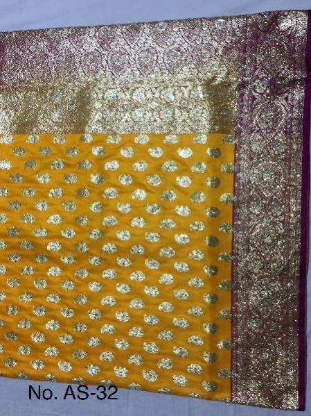 Satin Embroidered Saree 05