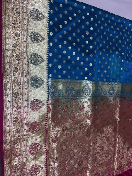 Satin Embroidered Saree 11