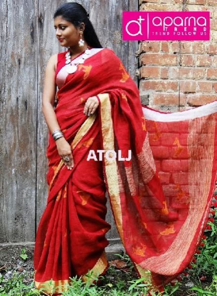Jamdani Linen Saree 02