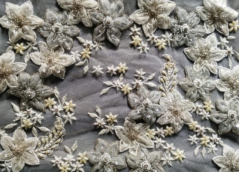 Embroidered Poly Cotton  Fabric 01