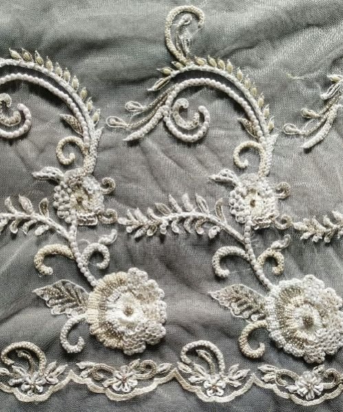 Embroidered Poly Cotton  Fabric 02