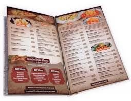 Menu Card Printing Services 01