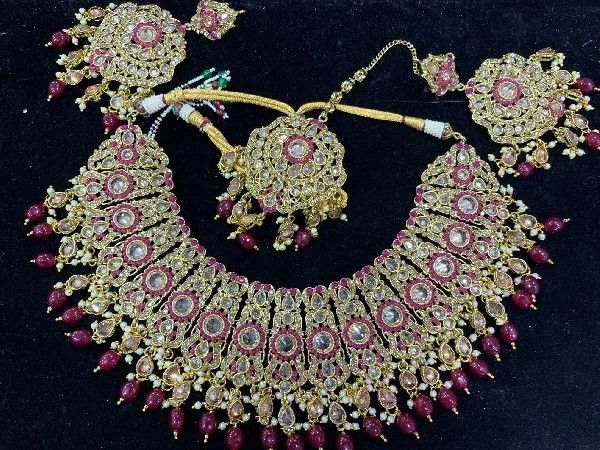 Polki Choker Necklace Set 01