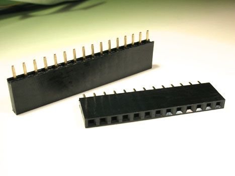 1x40 Flow Solder 2.54mm female header pcb dip180
