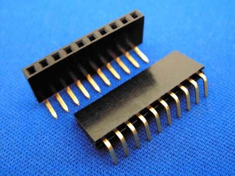 1x40 Right Angle Flow Solder 2.54mm female header pcb dip 90