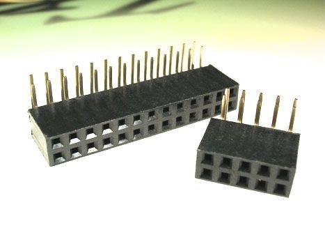 2x40 Rignht Angle FlowSolder 2.54mm female header pcb dip90