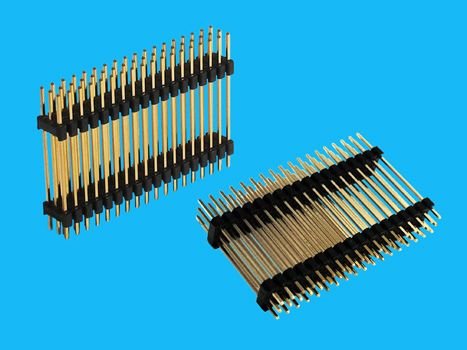 3x40 Bergstick 2.54mm pin header dual base 3Xxx