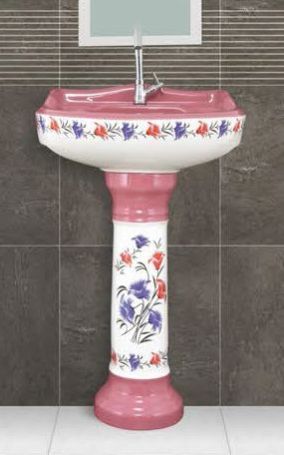 Phenil-101 Printed Pedestal Wash Basin