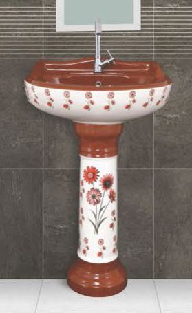 Phenil-102 Printed Pedestal Wash Basin