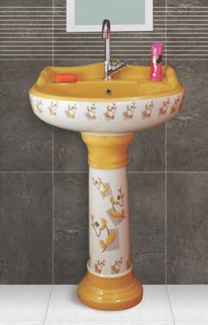 Phenil-104 Printed Pedestal Wash Basin