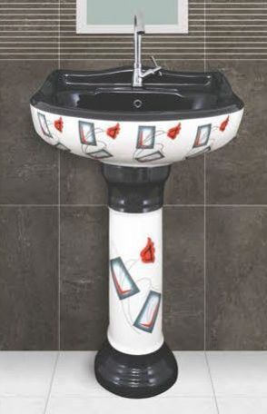 Phenil-107 Printed Pedestal Wash Basin
