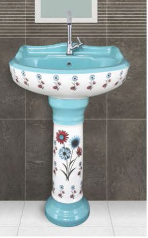 Phenil-108 Printed Pedestal Wash Basin