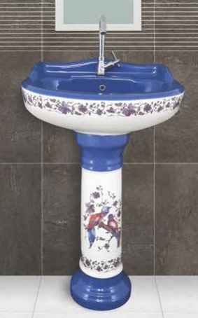 Phenil-109 Printed Pedestal Wash Basin