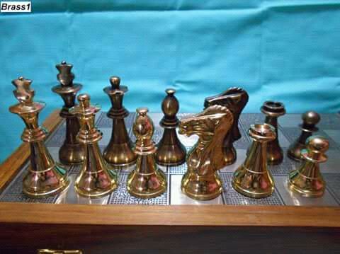 Brass Chess Board Set
