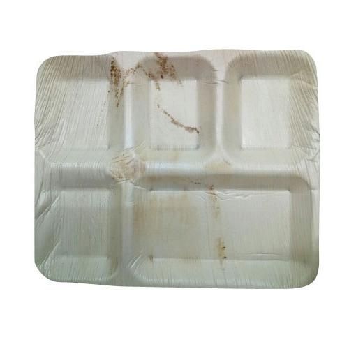 Areca Leaf Rectangular Partition Plate